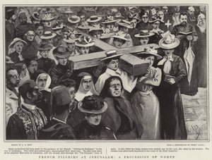 French Pilgrims at Jerusalem, a Procession of Women by Alexander Stuart Boyd
